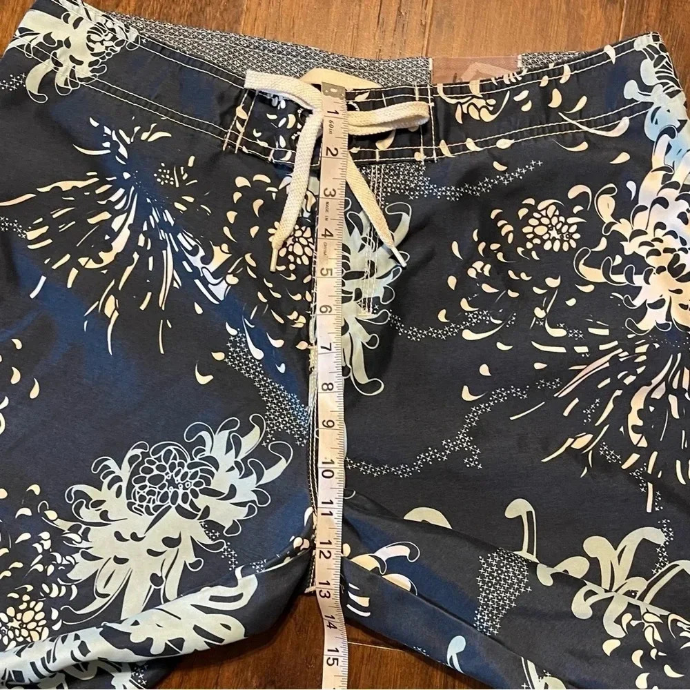 Old Navy Floral Board Shorts Swim Trunks Blue Tropical Beach Summer - Picture 10 of 12